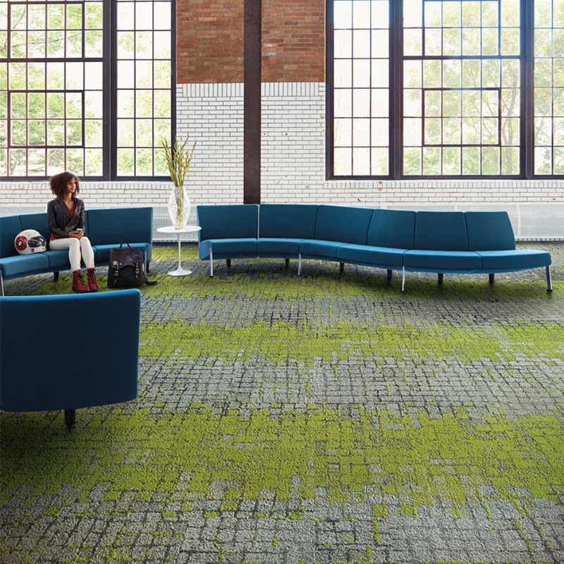 Interface Human Connections Moss | Factory Direct Carpet Tiles